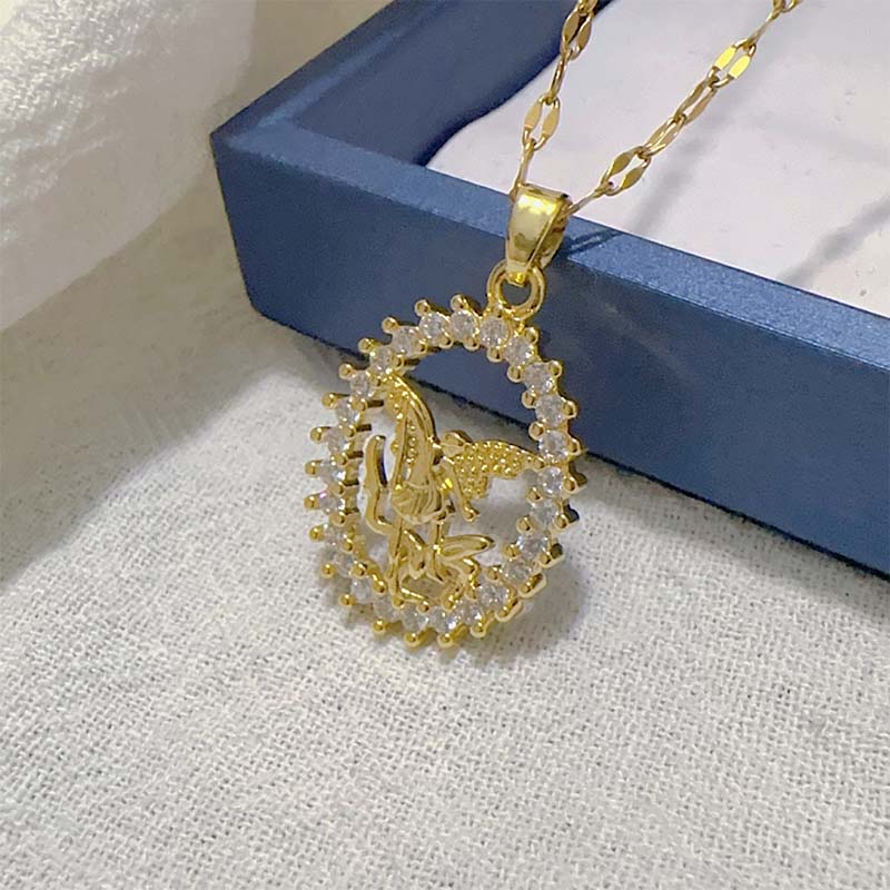 ⏰ 30 % RABATT – Nur für kurze Zeit ✨Vintage Damen Kette mit Madonna Anhänger 🌙 Stilvoll, Zeitlos & Vielseitig Tragbar