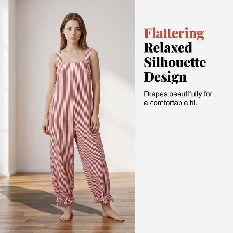 👗✨Sommer-Sonderangebot 50% RABATT!🌸 Lässiger gestreifter Overall mit schmalen Trägern – perfekt für Sommer & Urlaub