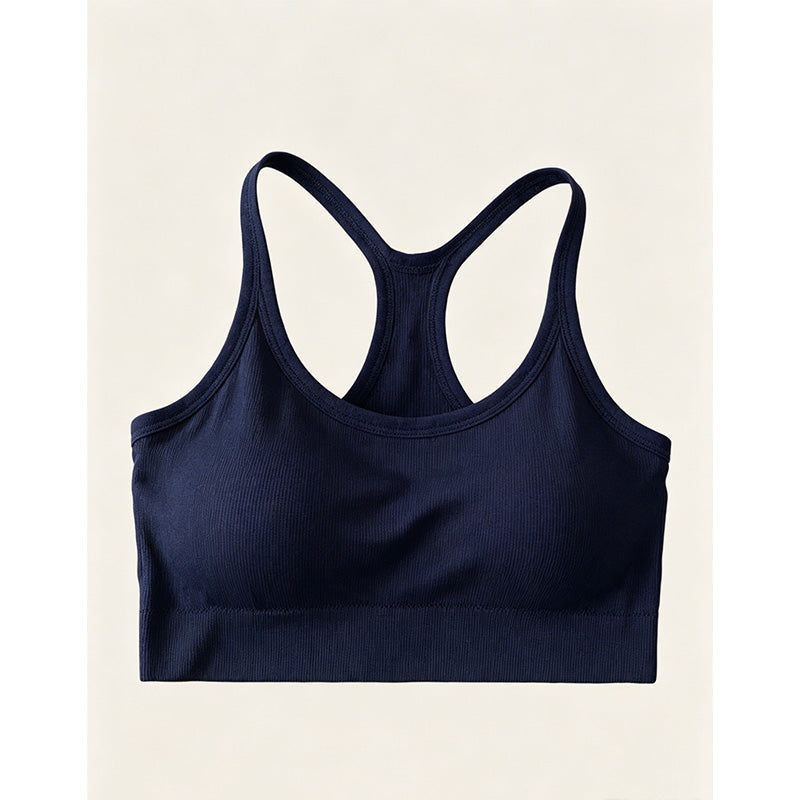 👚✨ Geripptes Cropped-Trägertop mit Racerback-Ausschnitt – Bequem & figurbetont