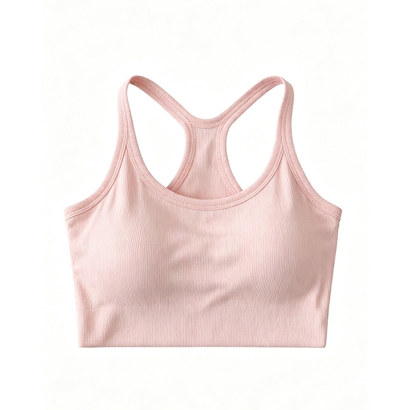👚✨ Geripptes Cropped-Trägertop mit Racerback-Ausschnitt – Bequem & figurbetont