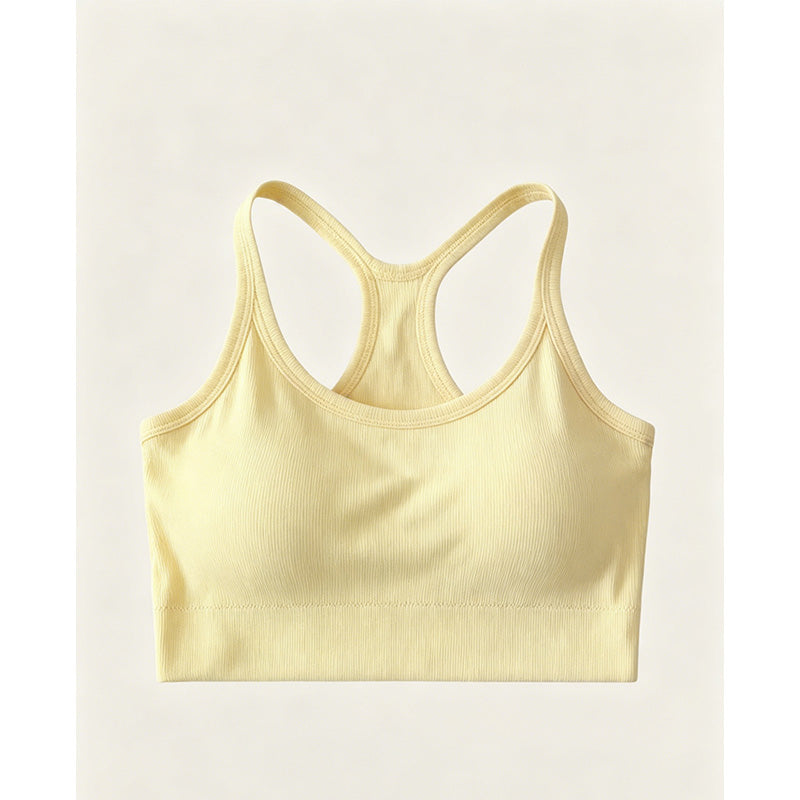 👚✨ Geripptes Cropped-Trägertop mit Racerback-Ausschnitt – Bequem & figurbetont