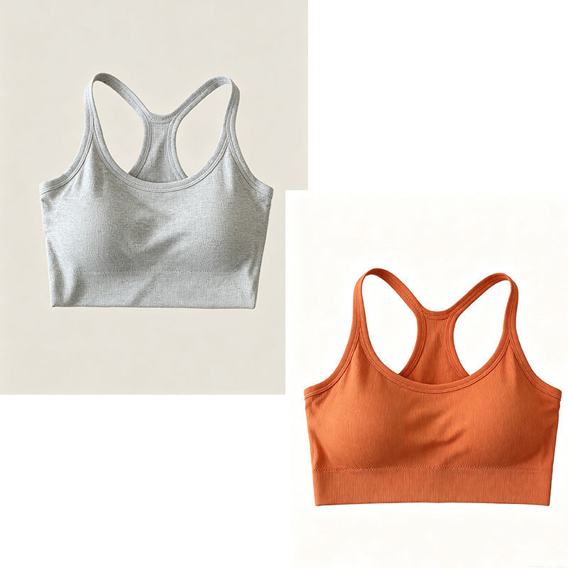 👚✨ Geripptes Cropped-Trägertop mit Racerback-Ausschnitt – Bequem & figurbetont