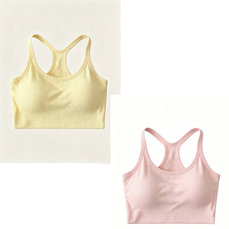 👚✨ Geripptes Cropped-Trägertop mit Racerback-Ausschnitt – Bequem & figurbetont