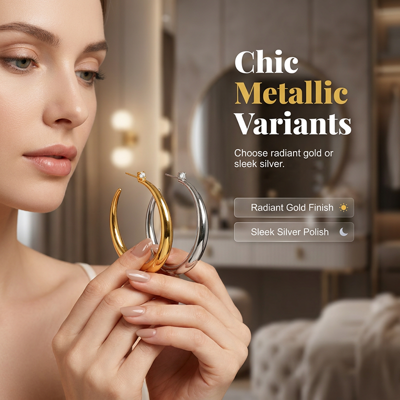 ⏰ 50 % RABATT – Nur für kurze Zeit ✨Elegante Damen Creolen ✨ Chic, Modern & Zeitloses Design
