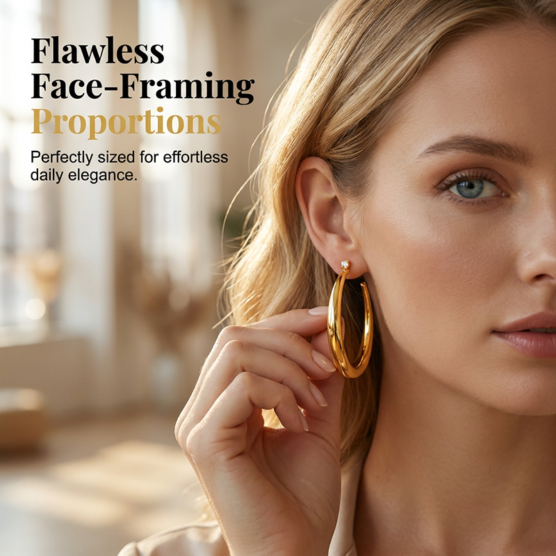 ⏰ 50 % RABATT – Nur für kurze Zeit ✨Elegante Damen Creolen ✨ Chic, Modern & Zeitloses Design