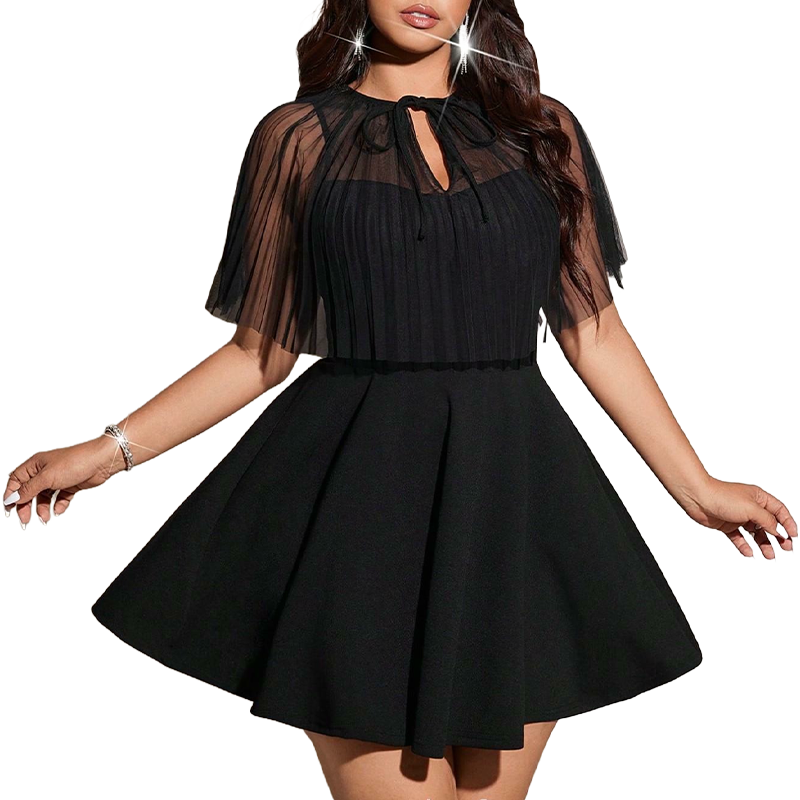👗 50% RABATT! 👑 A-Linien-Kleid im Cape-Stil für Damen in großen Größen – Fließend, schmeichelhaft & perfekt für festliche Anlässe oder den eleganten Alltag – stilvoll und bequem zugleich ✨