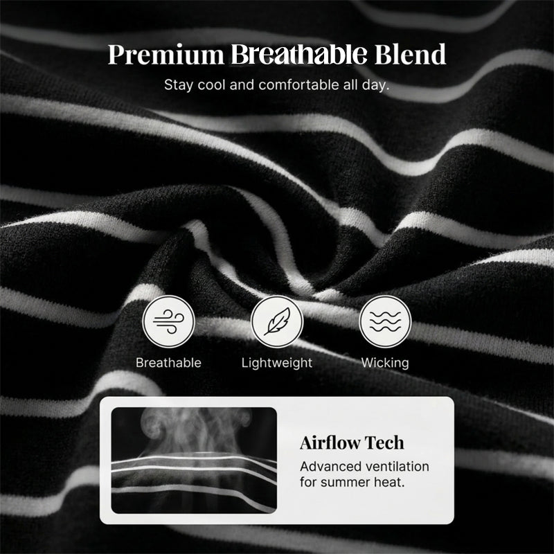 ⏰ 50 % RABATT – Nur für kurze Zeit ✨Gestreiftes Sommerkleid für Damen mit Taschen