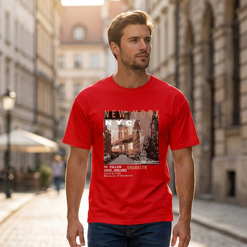 Herren T-Shirt mit New York City Print 🗽 Lässig, Bequem & Zeitlos im Urban Look