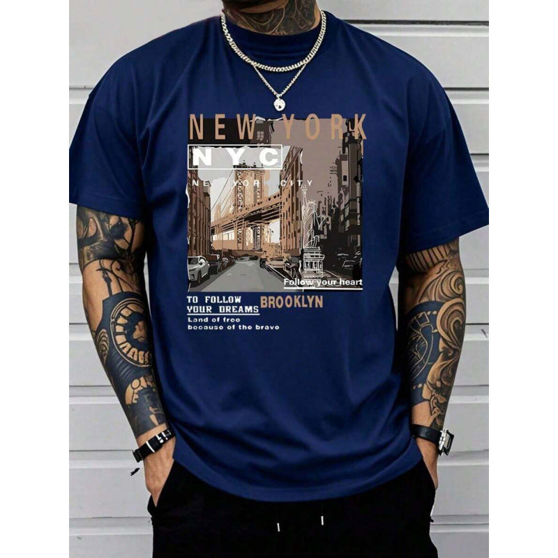 Herren T-Shirt mit New York City Print 🗽 Lässig, Bequem & Zeitlos im Urban Look