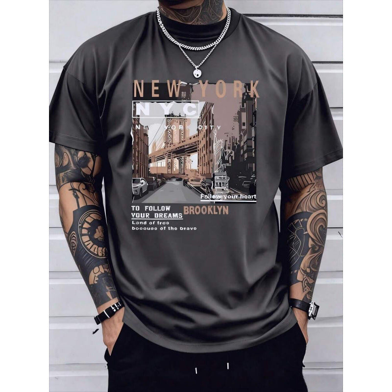 Herren T-Shirt mit New York City Print 🗽 Lässig, Bequem & Zeitlos im Urban Look