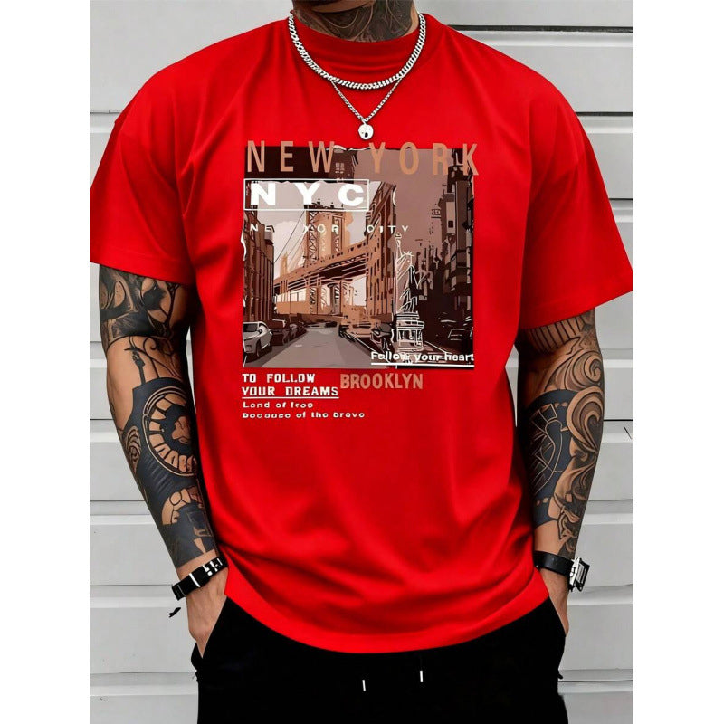 Herren T-Shirt mit New York City Print 🗽 Lässig, Bequem & Zeitlos im Urban Look