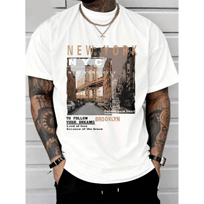 Herren T-Shirt mit New York City Print 🗽 Lässig, Bequem & Zeitlos im Urban Look