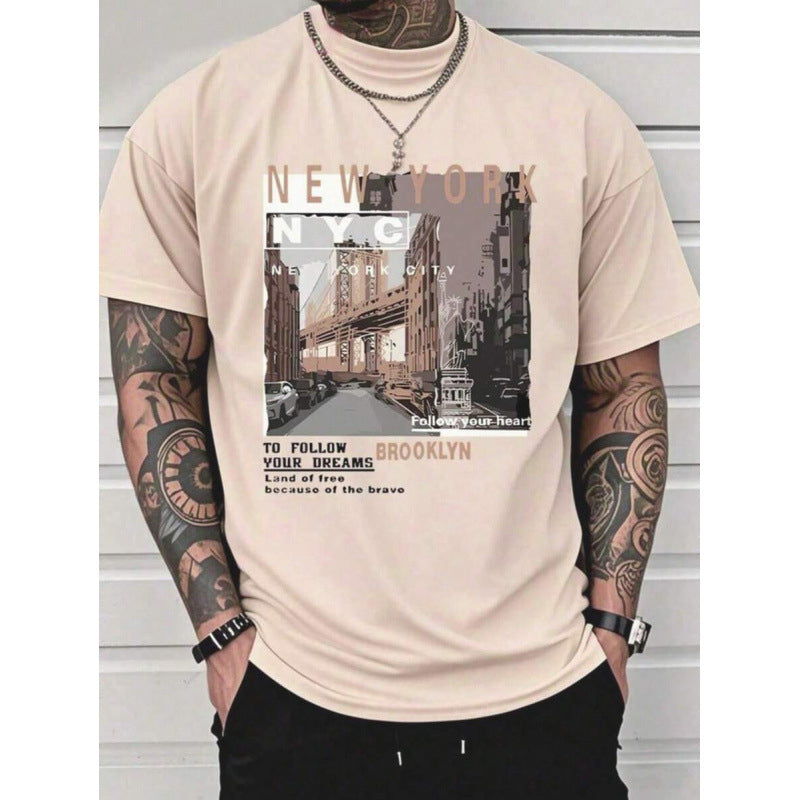 Herren T-Shirt mit New York City Print 🗽 Lässig, Bequem & Zeitlos im Urban Look
