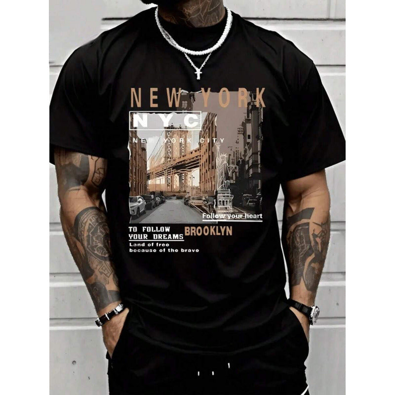 Herren T-Shirt mit New York City Print 🗽 Lässig, Bequem & Zeitlos im Urban Look