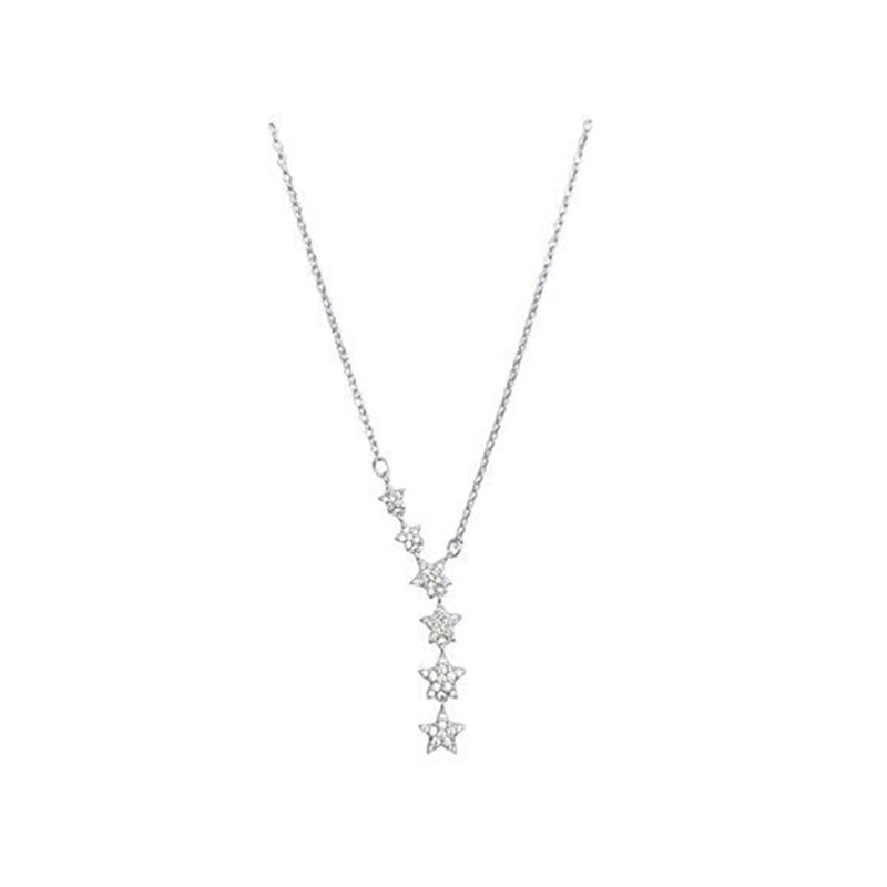 ⏰ 50 % RABATT – Nur für kurze Zeit ✨Damen Y-Kette mit Sternenanhängern ✨ Funkelnd, Elegant & Feminin