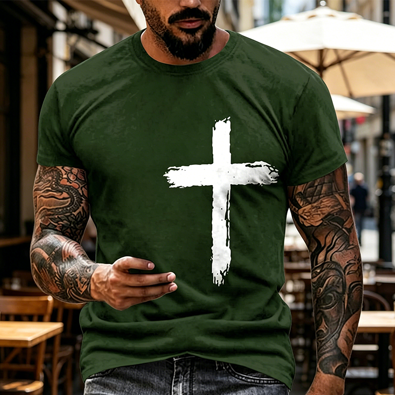 Grafik-T-Shirt für Herren mit religiösem Motiv