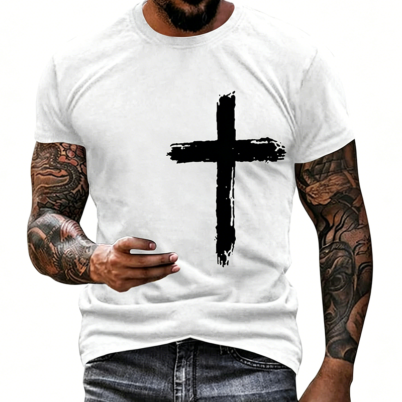 Grafik-T-Shirt für Herren mit religiösem Motiv