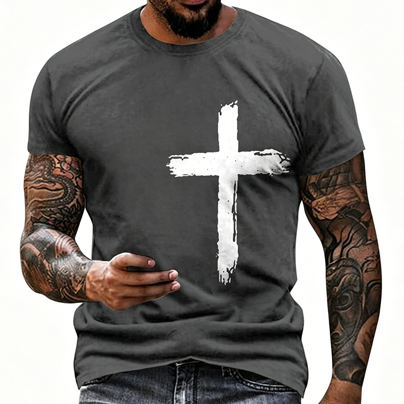 Grafik-T-Shirt für Herren mit religiösem Motiv