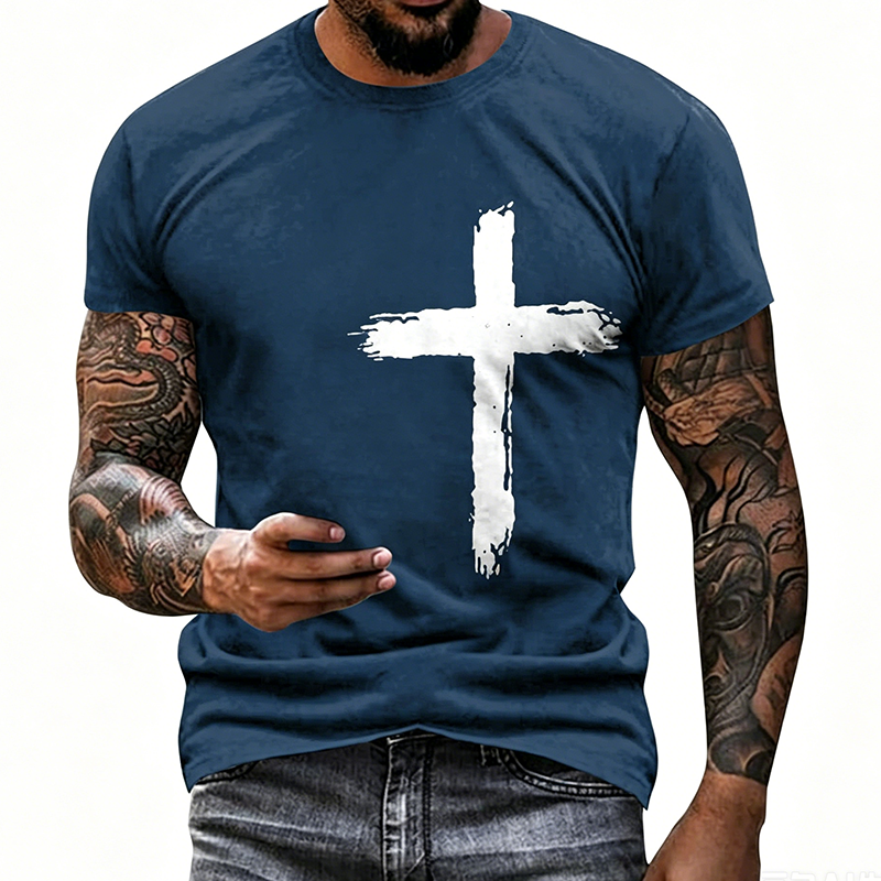 Grafik-T-Shirt für Herren mit religiösem Motiv
