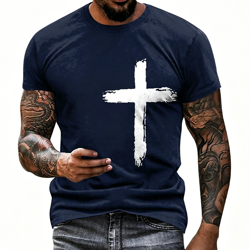 Grafik-T-Shirt für Herren mit religiösem Motiv
