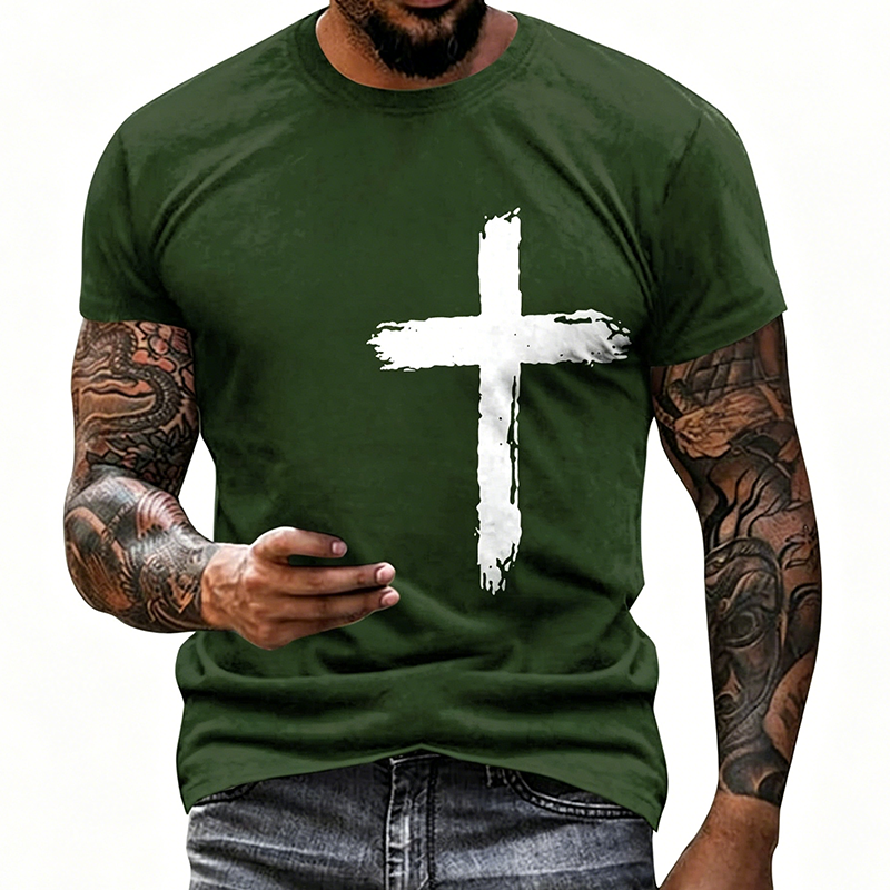 Grafik-T-Shirt für Herren mit religiösem Motiv