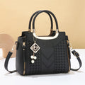 👜 NUR FÜR KURZE ZEIT: 50 % RABATT! ✨ Damen-Handtasche mit V-Naht – goldene Beschläge, mehrere Fächer, Tragegriff 🌸