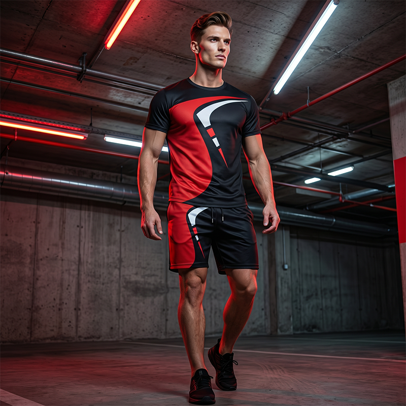 🌞 Sommerneuheiten – Jetzt bis zu 50% sparen! 👕 Herren T-Shirt & Shorts Set mit Print ☀️ Bequem, Lässig & Ideal für den Sommer
