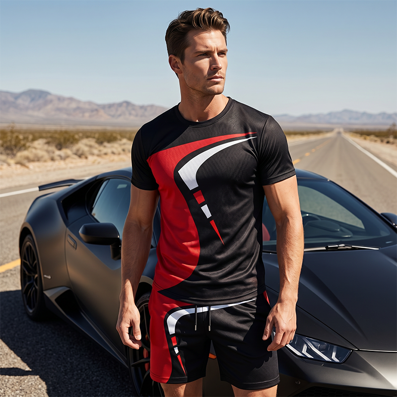 🌞 Sommerneuheiten – Jetzt bis zu 50% sparen! 👕 Herren T-Shirt & Shorts Set mit Print ☀️ Bequem, Lässig & Ideal für den Sommer