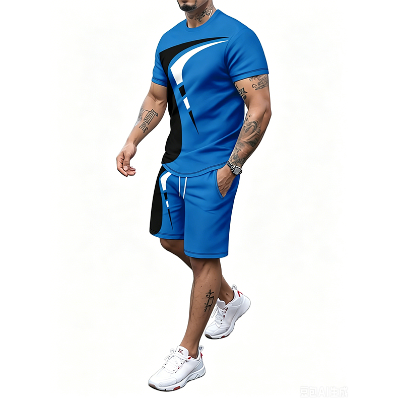 🌞 Sommerneuheiten – Jetzt bis zu 50% sparen! 👕 Herren T-Shirt & Shorts Set mit Print ☀️ Bequem, Lässig & Ideal für den Sommer