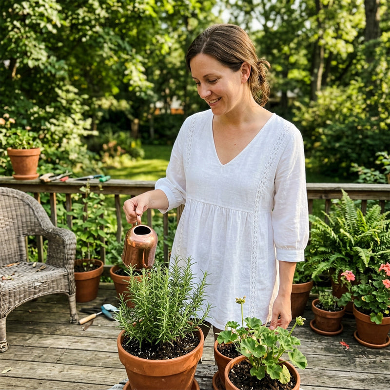 👚 NUR FÜR KURZE ZEIT: 50 % RABATT! ✨ Damen-Top mit V-Ausschnitt und Spitzenbesatz – im Boho-Stil, Empire-Taille, 3/4-Ärmel 🌼