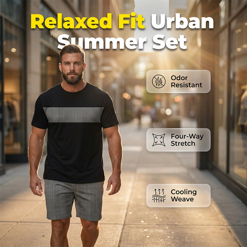 👕 Sommer-Freizeitset für Herren in Übergrößen – bequemes Top & kurze Hose, atmungsaktiv & alltagstauglich ☀️🩳