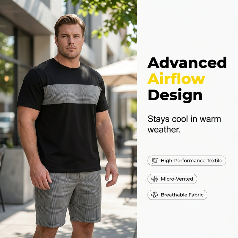 👕 Sommer-Freizeitset für Herren in Übergrößen – bequemes Top & kurze Hose, atmungsaktiv & alltagstauglich ☀️🩳