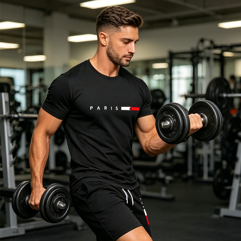 ✨Sommer-Sonderangebot 50% RABATT!👕2-teiliges Set aus bedrucktem Oberteil und Shorts für Herren
