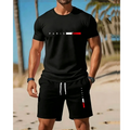 ✨Sommer-Sonderangebot 50% RABATT!👕2-teiliges Set aus bedrucktem Oberteil und Shorts für Herren