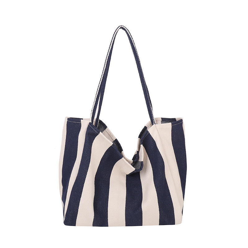 Classic Vertical Stripe Beach & Shopping Tote