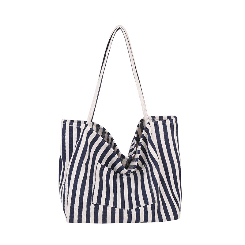 Classic Vertical Stripe Beach & Shopping Tote