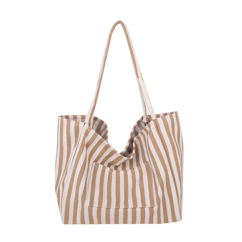 Classic Vertical Stripe Beach & Shopping Tote