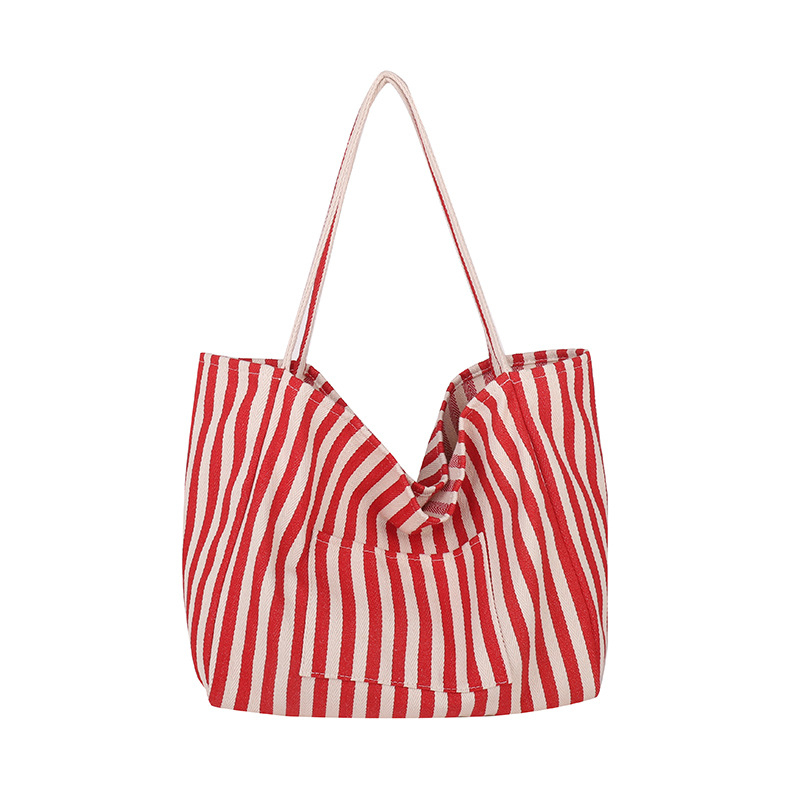 Classic Vertical Stripe Beach & Shopping Tote