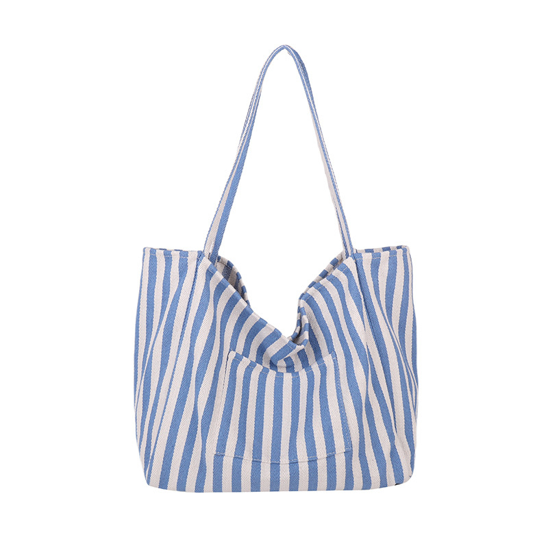 Classic Vertical Stripe Beach & Shopping Tote