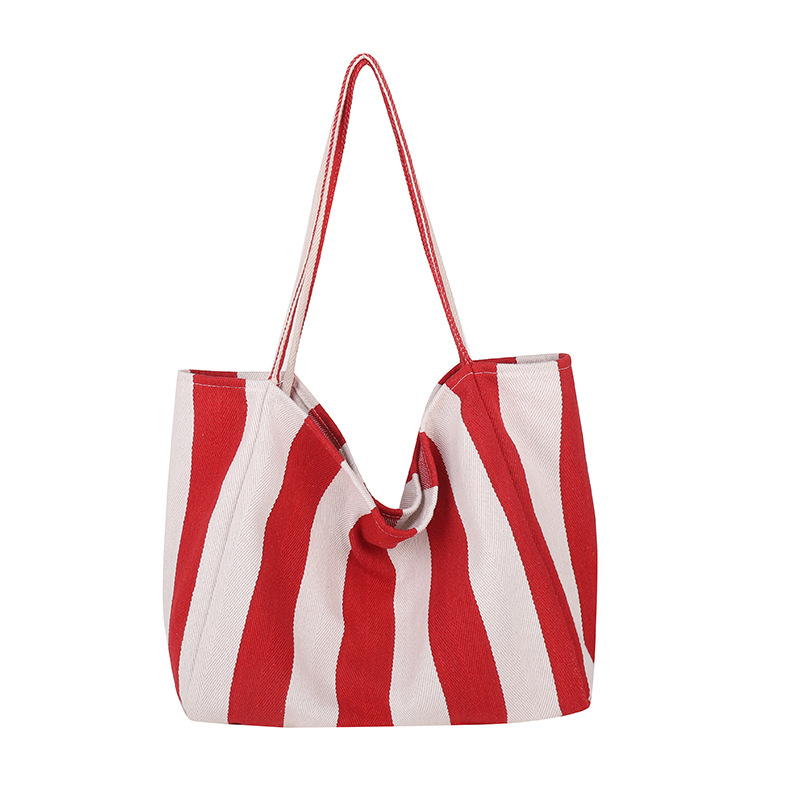 Classic Vertical Stripe Beach & Shopping Tote
