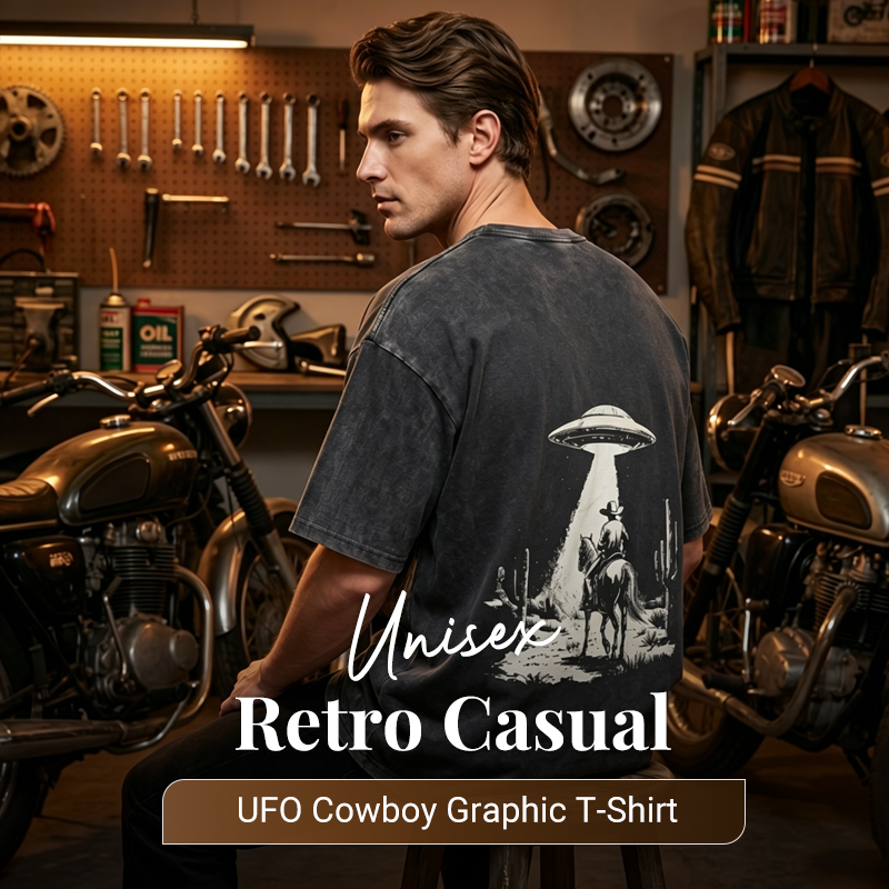 🛍️ Bedrucktes Herren-/Damen-Shirt im Retro-Look – 50 % Rabatt, atmungsaktiv & vielseitig kombinierbar