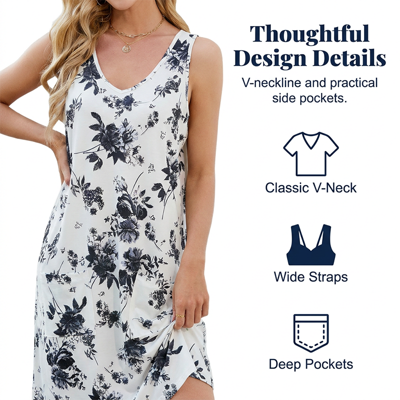📢Mid-Season Sale: −50% nur für kurze Zeit⏰Leichtes Damen-Kleid mit Spaghettiträgern & Print – ärmellos, luftig & vielseitig für Sommer, Strand & Alltag 🌸☀️