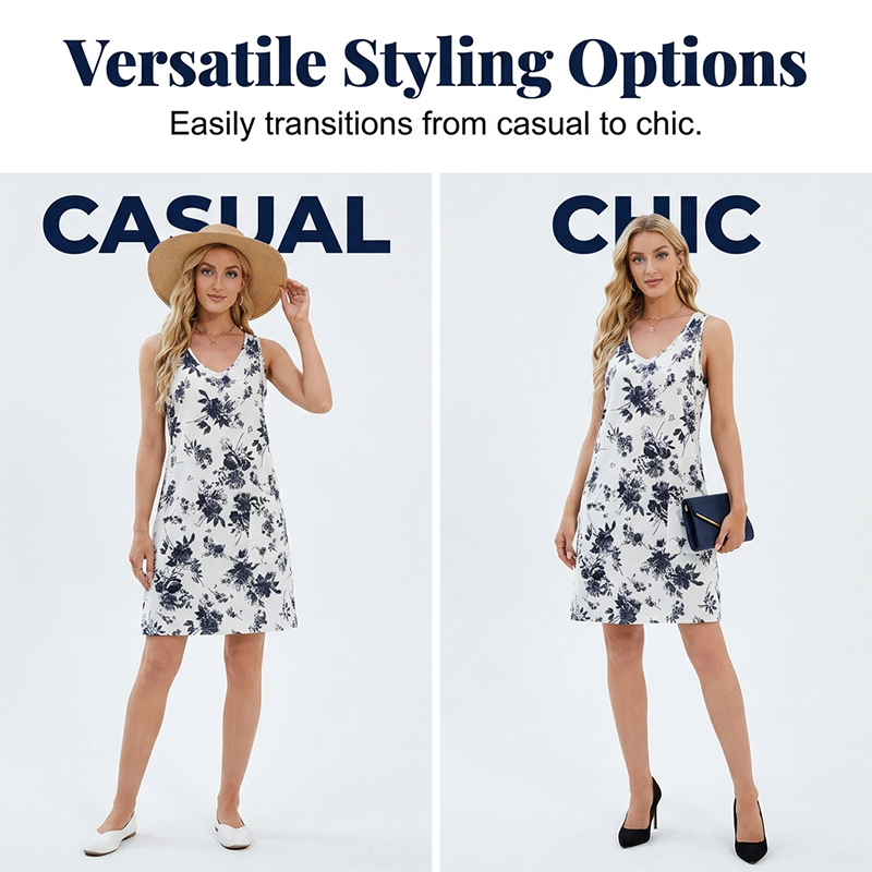 📢Mid-Season Sale: −50% nur für kurze Zeit⏰Leichtes Damen-Kleid mit Spaghettiträgern & Print – ärmellos, luftig & vielseitig für Sommer, Strand & Alltag 🌸☀️