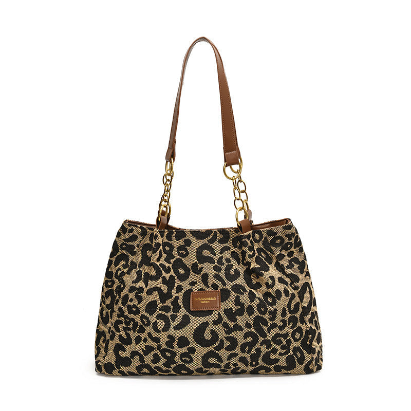 🐆 Große Shoppingtasche mit Leopardenprint – geräumig, stabil & vielseitig für Einkauf, Strand oder Büro 👜