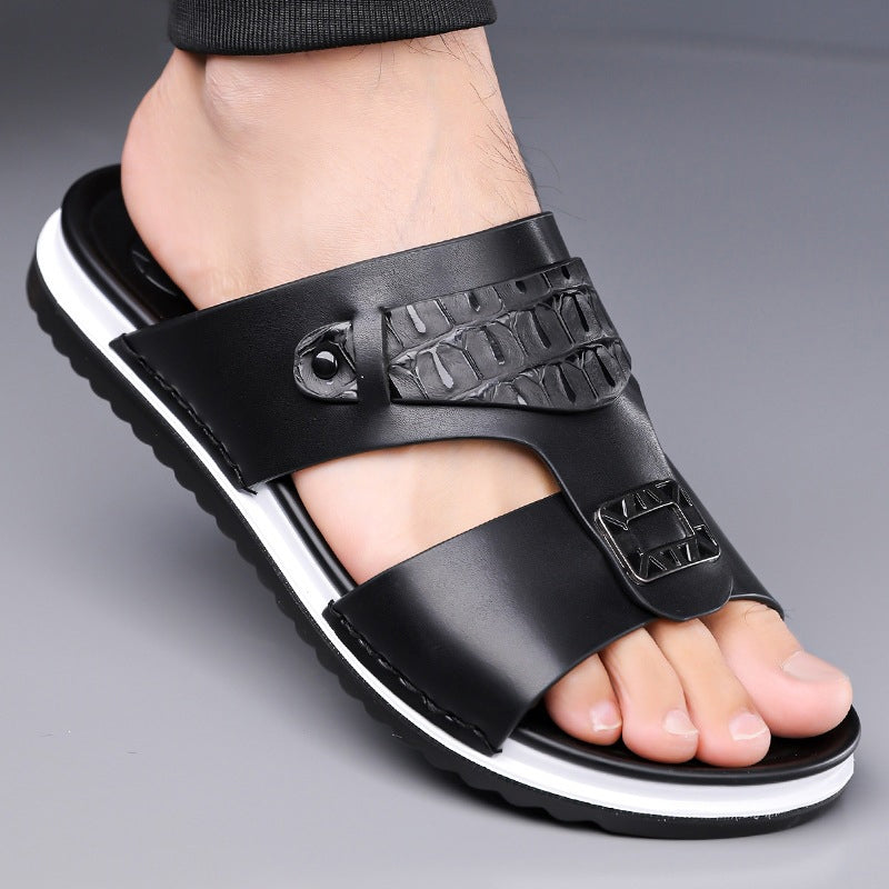 💨 Atmungsaktive Schlupfsandalen für Herren – weiches Kunstleder, vielseitig kombinierbar für warme Tage☀️