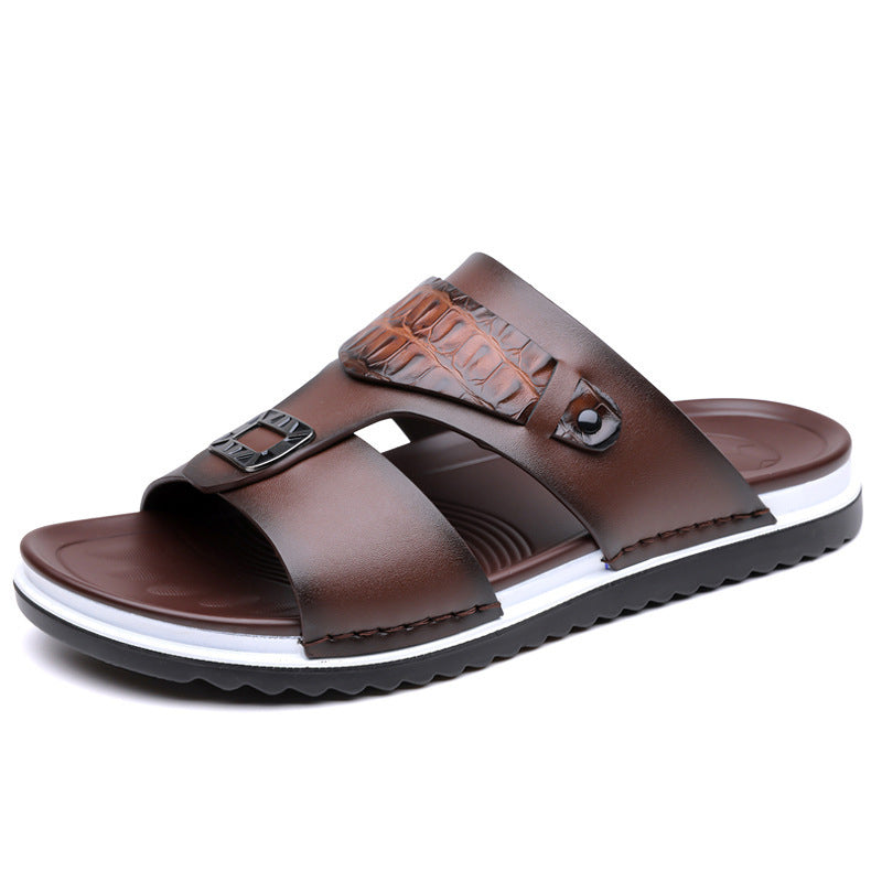 💨 Atmungsaktive Schlupfsandalen für Herren – weiches Kunstleder, vielseitig kombinierbar für warme Tage☀️