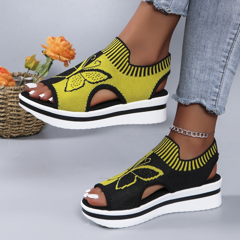 ⏰ 50 % RABATT – Nur für kurze Zeit 👡 Damen Plateau-Sandalen mit Offener Zehenpartie ☀️ Bequem, Luftig & Ideal für Alltag, Urlaub und Strand