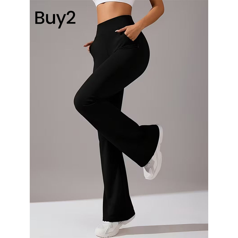 👖 50% RABATT! 🔥 Elastische Bootcut-Trainingshose für Damen – Schmeichelhafter Schnitt & uneingeschränkte Bewegungsfreiheit – Perfekt für Yoga, Fitness oder entspannte Tage zu Hause 🧘‍♀️💨