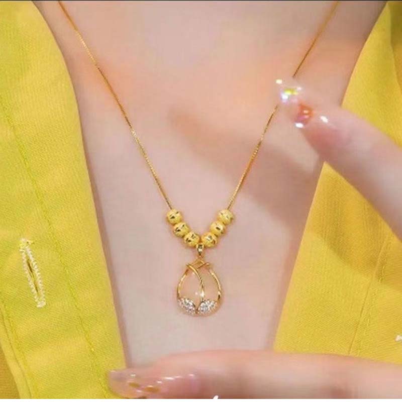 🌷 Tulpen-Anhänger in Gold – filigrane Halskette mit Glücksbringer, minimalistisches Design für Damen ✨