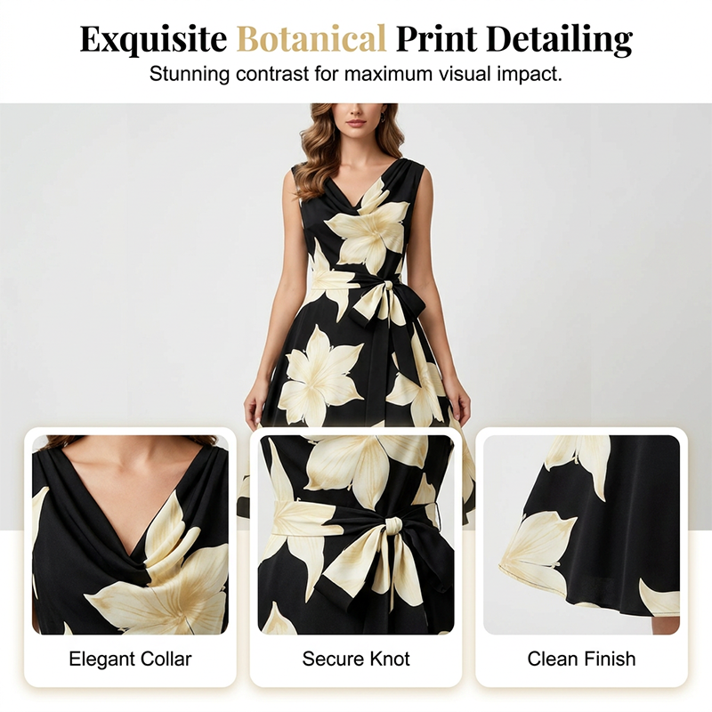👗 Damen-ärmelloses Kleid mit floralem Print – luftig & bequem für heiße Tage, vielseitig kombinierbar 🌸☀️